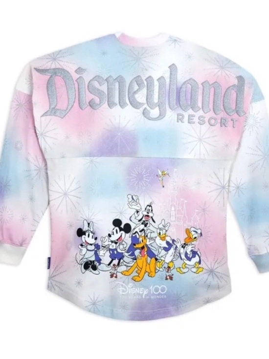 Disney Tops - Spirit Jersey 100 Years Disneyland Resort Pastel Tye Dye Silver Mickey & Friends